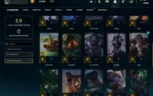 Bronze 3 com 40 Champs e 18 Skins + 1050 RP