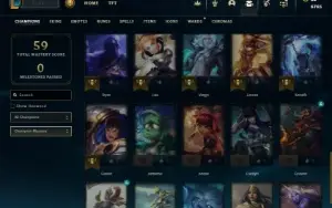 Bronze 3 com 40 Champs e 18 Skins + 1050 RP