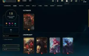 Bronze 3 com 40 Champs e 18 Skins + 1050 RP