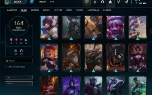 Platina 4 com TODOS os champs e 164 Skins ( MAIN MID )