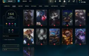 Platina 4 com TODOS os champs e 164 Skins ( MAIN MID )
