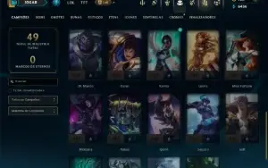 Unranked com 35 Champs e 15 Skins