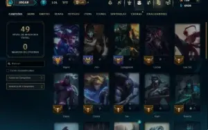 Unranked com 35 Champs e 15 Skins
