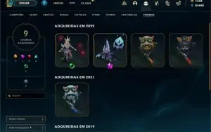 Conta LOL Ouro 4, 166 Skins Level 564, Prestigios Borda etc