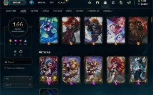 Conta LOL Ouro 4, 166 Skins Level 564, Prestigios Borda etc