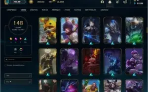 Conta ouro 4 com TODOS os champs e 148 skins