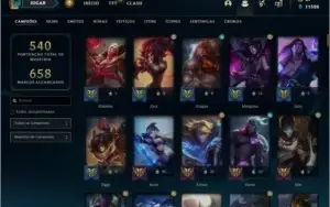 Conta ouro 4 com TODOS os champs e 148 skins