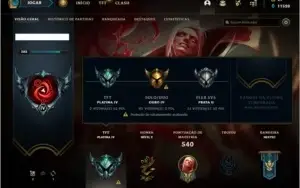 Conta ouro 4 com TODOS os champs e 148 skins
