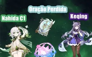 Conta Genshin Impact AR 45 com Nahida C1, Oração, Keqing +