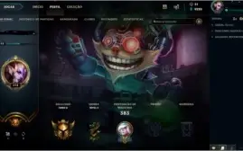 CONTA LOL LVL 114, OURO 2, 195 SKINS, FALTAM 3 CHAMPS