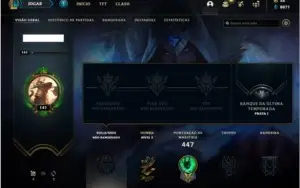 Conta unranked com 123 skins e TODOS os champs