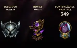 Conta League Of Legends Prata 4