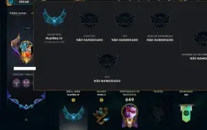Platina 4 com TODOS os Champs e 254 Skins ( MAIN ADC )