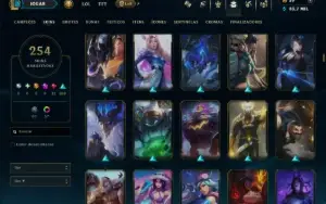 Platina 4 com TODOS os Champs e 254 Skins ( MAIN ADC )