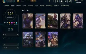 Platina 4 com TODOS os Champs e 254 Skins ( MAIN ADC )
