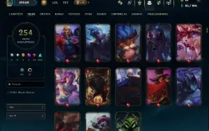 Platina 4 com TODOS os Champs e 254 Skins ( MAIN ADC )