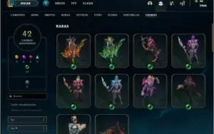 Conta ouro 4 com 108 Champs e 131 Skins + 2 Prestigios