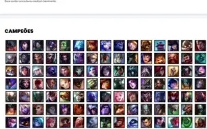 Conta ouro 4 com 108 Champs e 131 Skins + 2 Prestigios
