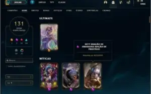 Conta ouro 4 com 108 Champs e 131 Skins + 2 Prestigios