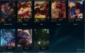 conta g1 - 28 champs - 6 skins - VENDER RÁPIDO
