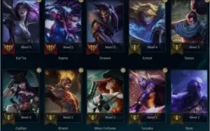 conta g1 - 28 champs - 6 skins - VENDER RÁPIDO