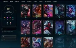 Conta com 6 anos D3 com 133 champs e 81 skins