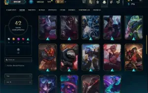 Unranked com 95 Champs e 42 Skins ( ex bronze )