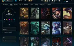 Unranked com 95 Champs e 42 Skins ( ex bronze )