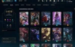 Conta lol com quase todas skins