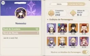 ✔Conta com 5 personagens 5 estrelas - Genshin impact ✨