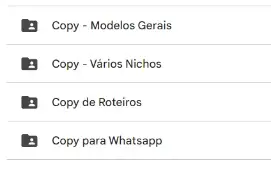 pacote de copys varios segmentos