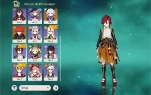 Conta Genshin Impact Klee + Venti + Jean + Qiqi + Dilluc