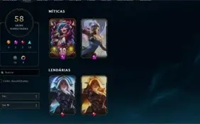 Conta LVL 269. 98 CHAMPS, 41K DE ESSENCIA E 56 SKINS!!