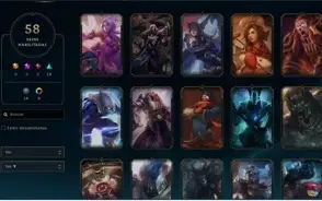 Conta LVL 269. 98 CHAMPS, 41K DE ESSENCIA E 56 SKINS!!