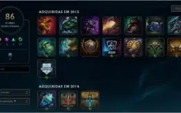 Conta Nível 135, Prata 3, 121 Campeões e 36 Skins (boas)