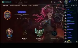 Conta de league of Legends Platina V