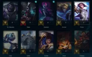 Conta de lol level 95 com 18 skins. 