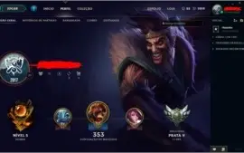 Conta Lvl 30 Prata V 80 Campeões 16 skins