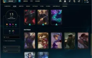 Conta platina 2 com 13 skins e 35 champs ( MAIN ADC )
