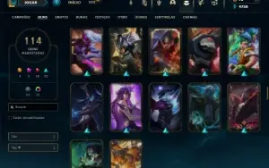 Prata 2 com 150 Champs e 114 Skins + 5 Vitoriosas