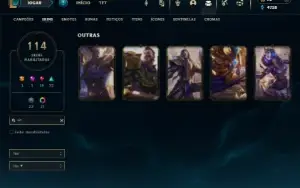 Prata 2 com 150 Champs e 114 Skins + 5 Vitoriosas