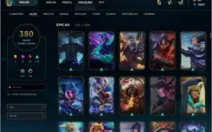 VENDO CONTA NO LOL PLAT3, QUASE TODOS OS CHAMP e 380 skins