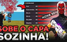 Free Fire Sensibilidade Mobile igual Regedit e Emulador 2024