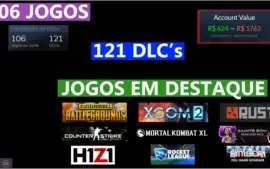 CONTA STEAM 106 JOGOS 121 DLC'S