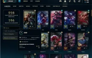 Conta ouro 2 com 82 Champs e 63 Skins + 800 RP
