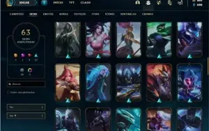 Conta ouro 2 com 82 Champs e 63 Skins + 800 RP