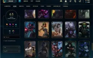 Conta ouro 2 com 82 Champs e 63 Skins + 800 RP