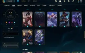 Conta ouro 2 com 82 Champs e 63 Skins + 800 RP