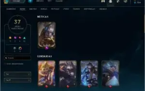 Conta PLATINA 3 COM **37 SKINS**