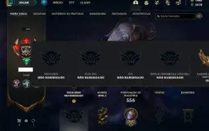 Conta Unranked com TODOS os champs e 111 Skins + 1400 RP